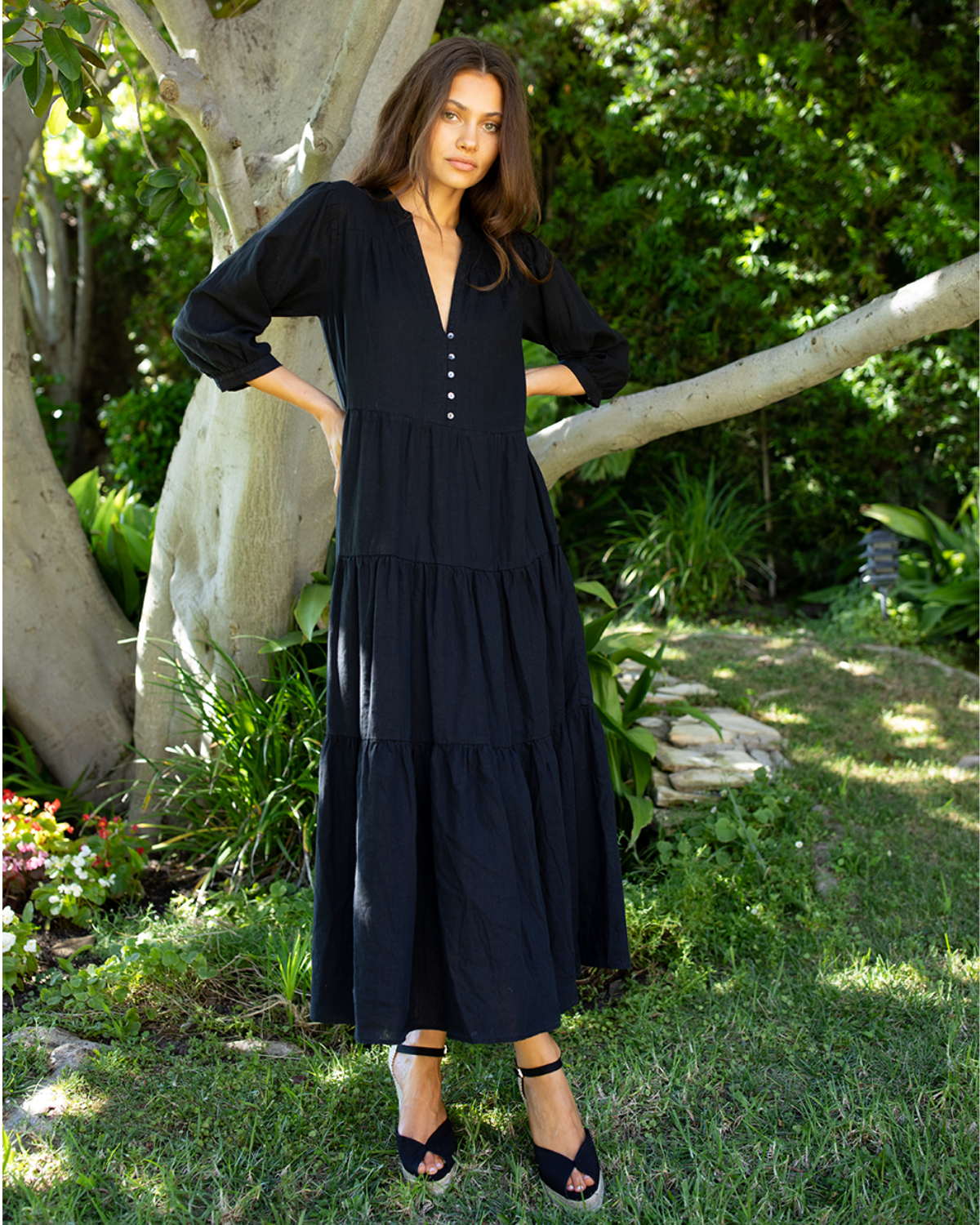 ★GLOWNY★ HOUSE WRINKLE DRESS WHITE GY24BOP007WH ESMalia_Dress-